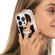 iPhone 14 Pro Electroplating Dual-side IMD Phone Case with Ring Holder - Retro Radio