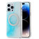 iPhone 15 Pro Max Dual-side IMD Marble Magsafe Phone Case - Sky Blue