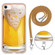 iPhone SE 2022 / SE 2020 / 8 / 7 Electroplating Dual-side IMD Phone Case with Lanyard - Draft Beer