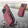 iPhone 15 Pro Max CaseMe C20 Multifunctional RFID Leather Phone Case - Red