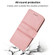 iPhone 15 Pro Max Embossed Stripes Skin Feel Leather Phone Case - Pink