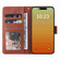 iPhone 15 Pro Max Multifunctional Horizontal Flip Leather Phone Case with Three Card Slot - Brown