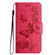 iPhone 15 Pro Max Butterfly Embossed Flip Leather Phone Case - Red