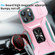 iPhone 15 Pro Max Sliding Camshield Holder Phone Case - Pink + Grey Green