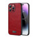 iPhone 15 Pro Max SULADA Shockproof TPU + Handmade Leather Phone Case - Red