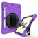 iPad 10.2 2021 / 2020 / 2019 Shockproof Colorful Silicone + PC Protective Case with Holder & Shoulder Strap & Hand Strap & Pen Slot - Purple