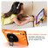 iPad 10.2 2021 / 2020 / 2019 Shockproof Colorful Silicone + PC Protective Case with Holder & Shoulder Strap & Hand Strap & Pen Slot - Orange
