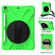 iPad 10.2 2021 / 2020 / 2019 Shockproof Colorful Silicone + PC Protective Case with Holder & Shoulder Strap & Hand Strap & Pen Slot - Green