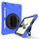 iPad 10.2 2021 / 2020 / 2019 Shockproof Colorful Silicone + PC Protective Case with Holder & Shoulder Strap & Hand Strap & Pen Slot - Blue