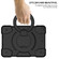iPad 10.2 2019/10.2 2020/10.2 2021 Silicone + PC Full Body Protection Tablet Case With Holder & Strap - Black