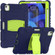 3-Layer PC + Silicone Shockproof Tablet Case with Holder iPad Air 2020 / 2022 10.9 / Pro 11 2022 / 2021 / 2020 / 2018 - NavyBlue+Lime