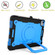 Contrast Color Shockproof Robot Silicone + PC Case with Wristband Holder iPad Air 2022 / 2020 10.9 - Black + Blue