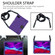 iPad Air 2022 / 2020 10.9 Honeycomb Design EVA + PC Material Four Corner Anti Falling Flat Protective Shell with Strap - Purple+Black