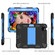 iPad Air 2022 / 2020 10.9 Shockproof Two-Color Silicone Protective Case with Holder - Black + Blue