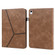 Solid Color Embossed Striped Smart Leather Case iPad Air 2022 / Air 2020 10.9 - Brown