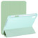 iPad mini 6 TPU Transparent Back Cover Horizontal Flip Leather Tablet Case with Three-folding Holder & Pen Slot - Green