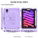 iPad mini 6 Pure Color PC + Silicone Anti-drop Protective Tablet Case with Butterfly Shape Holder & Pen Slot - Light Purple