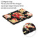 iPad mini 6 Cross Texture Painted Smart Leather Tablet Case - Black Peonies