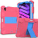 iPad mini 6 Two-Color Robot Shockproof Silicone + PC Protective Tablet Case with Holder & Pen Slot - Rose Red + Blue