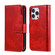 iPhone 15 Pro Max Tri-Fold 9-Card Wallets Leather Phone Case - Red