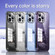 iPhone 15 Pro Max SULADA Electroplated Transparent Glittery TPU Phone Case - Silver