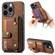 iPhone 15 Pro Max Retro Cross Wristband Wallet Leather Back Phone Case - Brown