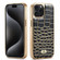 iPhone 15 Pro Max Fierre Shann Crocodile Texture Electroplating PU Phone Case - Black