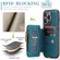 iPhone 15 Pro CaseMe C20 Multifunctional RFID Leather Phone Case - Blue