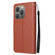iPhone 15 Pro Multifunctional Horizontal Flip Leather Phone Case with Three Card Slot - Brown