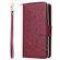 iPhone 15 Pro 9 Card Slots Zipper Wallet Bag Leather Phone Case - Wine Red