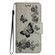 iPhone 15 Pro Butterfly Embossed Flip Leather Phone Case - Grey