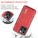 iPhone 15 Pro DG.MING M1 Series 3-Fold Multi Card Wallet Leather Phone Case - Red