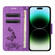 iPhone 15 Pro Butterfly Embossed Flip Leather Phone Case - Purple