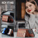 iPhone 15 Pro DG.MING M3 Series Glitter Powder Card Bag Leather Phone Case - Rose Gold