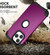 iPhone 15 Pro 3 in 1 Silicone Hybrid PC Shockproof Phone Case - Purple