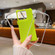 iPhone 15 Pro Dreamland 3 in 1 Solid Color Transparent Frame PC + TPU Phone Case - Fluorescent Green