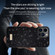 iPhone 15 Pro SULADA Glittery PC + TPU + Handmade Leather Phone Case - Black