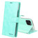 iPhone 15 Pro GOOSPERY BLUE MOON Crazy Horse Texture Leather Phone Case - Mint Green