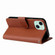 iPhone 15 Multifunctional Horizontal Flip Leather Phone Case with Three Card Slot - Brown