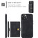 iPhone 15 JEEHOOD Retro Magnetic Detachable Leather Phone Case - Black