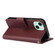 iPhone 15 Multifunctional Horizontal Flip Leather Phone Case with Three Card Slot - Wine Red