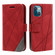 iPhone 15 Skin Feel Splicing Leather Phone Case - Red