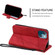iPhone 15 Skin Feel Splicing Leather Phone Case - Red