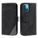 iPhone 15 Skin Feel Splicing Leather Phone Case - Black