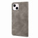 iPhone 15 Skin Feel Splicing Leather Phone Case - Grey
