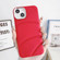 iPhone 15 Electroplating Liquid Down Jacket TPU Phone Case - Red