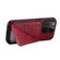 iPhone 15 Imitation Crocodile Leather Back Phone Case with Holder - Rose Red