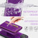 iPhone 15 DG.MING M3 Series Glitter Powder Card Bag Leather Phone Case - Dark Purple