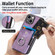 iPhone 15 Retro Skin-feel Ring Card Wallet Phone Case - Purple