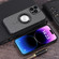 iPhone 15 Cloth Texture MagSafe Magnetic PU Phone Case - Dark Blue
